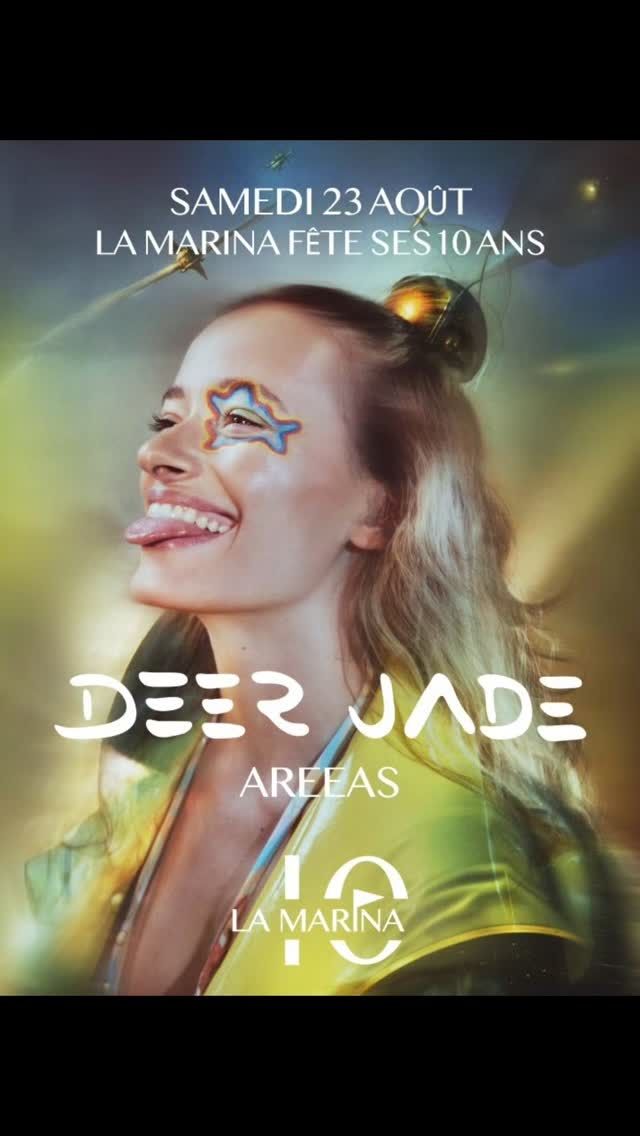 🍾 les 10 ANS de LA MARINA 🎉

À l’occasion de notre anniversaire, nous avons l’immense plaisir d’accueillir Deer Jade ce SAMEDI 23 AOÛT jusqu'à 1h du matin ! ✨

DJ & productrice suisse-française, elle envoûte les dancefloors du monde entier 🌍. Son univers mêle melodic, organic & deep house, porté par une énergie solaire et un groove hypnotique 🌞💫. De Burning Man à Ibiza, elle transporte son public dans un voyage vibrant et cosmique.

📍 Rendez-vous au port de Neuchâtel, pour célébrer ensemble 10 ans de musique, de fête et de moments inoubliables 🥂🎶