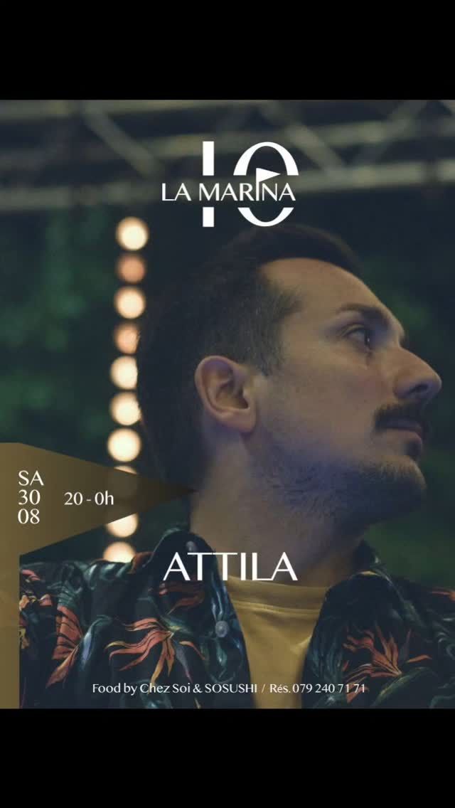 A T T I L A 💥 Il a fait trembler la plate-forme à la Soirée Blanche, vous avez vibrez sur son nouveau son, il revient Samedi, toujours plus chaud, pour retourner LA MARINA ! 🔥