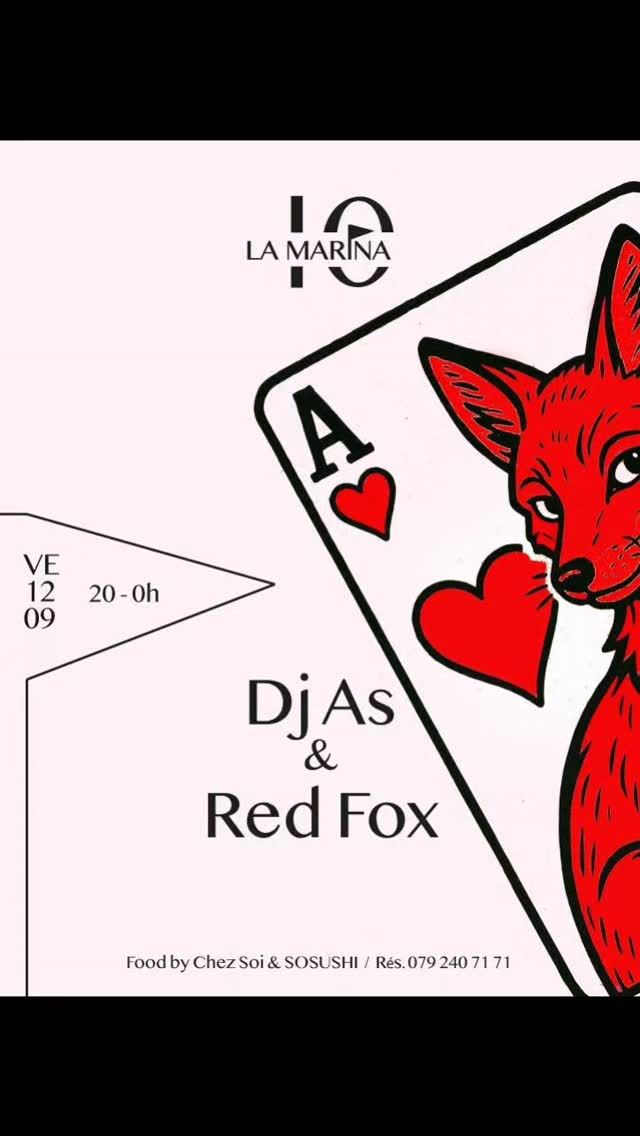 Avant dernier Vendredi / avant dernier afterwork ! à LA MARINA,
😎 et c'est par une météo clémente que le duo As & Red Fox vont venir vous faire vibrer, pour leur dernier set de cette incroyable saison ! Pensez à réserver votre table...