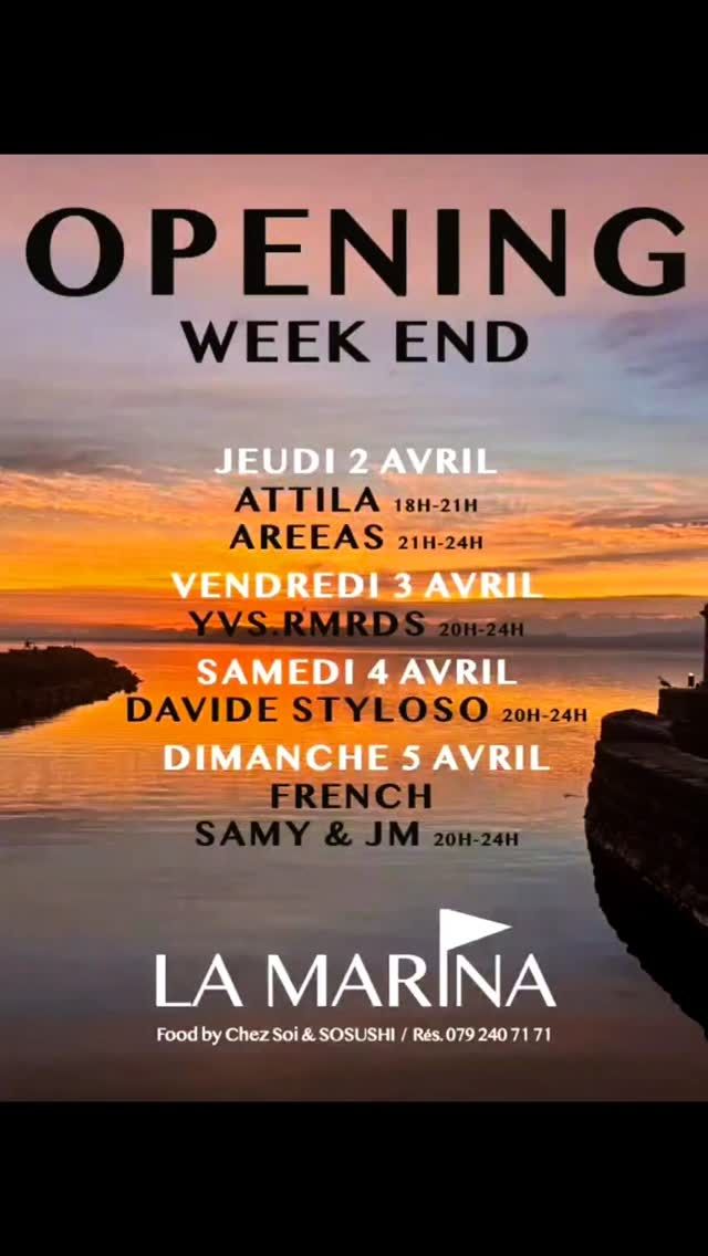 🤗 Êtes-vous prêts pour nos 4 soirées d'Opening ?!
🤩 Nos Dj's sont dans les starting-blocks et notre staff aussi !
😁 Plus que 2 semaines à patienter, ça va arriver très vite, et nous nous en réjouissons ! 

Line Up :

@a_tt_i_l_a et @areeas ouvriront le bal
@yvs.rmrds poursuivra les festivités 
@davide_styloso entretiendra le rythme effréné 
@samy_belromari et JM clôtureront ce week-end par la 1ère French de la saison !