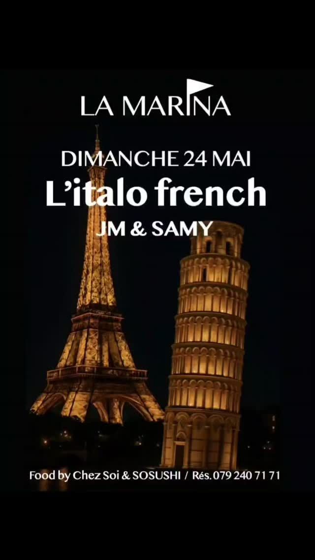 🎙 VEILLE DE FÉRIÉ !! Ce dimanche 24 mai, 2ème Édition de l'Italo-French 🇮🇹🇫🇷 JM & Samy dans un battle déjanté jusqu'à 00h 🤪 viens avec ton team défendre vos couleurs préférées ! Et... si tu ne chantes pas, les autres le feront pour toi 🤗 
Résa au 079 240 71 71