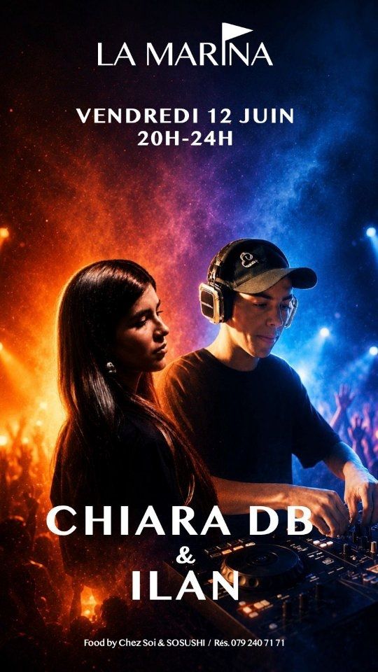 Place à nos jeunes talents !
La merveilleuse djette @chi.aradb que vous avez découvert en duo d'une Family Affair avec le Dj @fabrizio__db qui n'est autre que son père et mentor, partagera ce VENDREDI 12 JUIN les platines de La Marina avec l'intrépide @dj__ilan__ qui a déjà fait plusieurs Warm Up de têtes d'affiche 🤩 un duo audacieux, qui va vous étonner, vous séduire, et à n'en pas douter, vous convaincre ! 
La Marina, comme tremplin, est fière de pouvoir porter les sets rythmés et pleins de fraîcheur de de ces nouveaux artistes aux avenirs prometteurs !