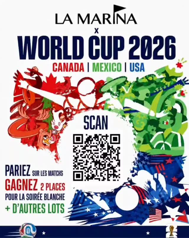 🪩 Tous l'Été, La Marina vous fait vibrer . . .
⚽️ Pendant le mondial, ce sera encore plus fort !
Faites vos pronostics sur notre plate-forme gratuite et tentez de gagner les lots mis en jeu ! 🎁
Rediffusion à la Marina sur nos grands écrans, des matchs de La Suisse 🇨🇭, des 1/4, des 1/2, et de la Finale ! 🏆
Avec nos partenaires food @chez_soi_food et @sosushi_official 😉