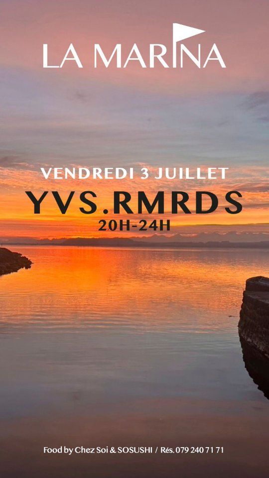 ✨️ VENDREDI 3 JUILLET ✨️ C'est Dj YVS.RMRDS qui va s'emparer du Booth pour faire vibrer LA MARINA sur un rythme de Vacances 😎🌊