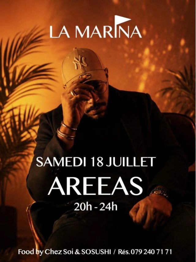 🪩 AREEAS 🎧 vient ambiancer LA MARINA avec des sets Afro House et Melodic House qu'il mixe avec cette aisance fluide qui le caractérise.
🎶 Par sa musique, il véhicule la bonne humeur, et impose une vibe festive qui s'empare de tous les publics, de l'apéro au bout de la nuit ! ✨️