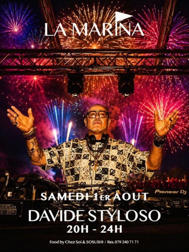 🎆 Le Feu d'Artifice aux 1ères loges 🎇
🇨🇭 c'est sur les remixs revivals entraînants de Davide Styloso que nous célébrerons la fête nationale ! Au programme, apéro festif, mets à partager (ou non) par SOSUSHI et Chez Soi*, et Feu d'Artifice sur le lac 😉 la fête se poursuivra jusqu'à minuit 🕺👯🏼‍♀️🥳 n'oubliez pas de réserver 
📲 079 240 71 71