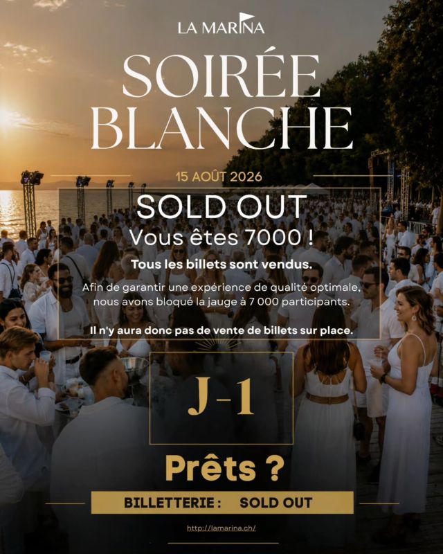 • SOLD OUT •

VOUS ÊTES 7000 !
Tous les billets sont vendus.

Afin de garantir une expérience de qualité optimale, nous avons bloqué la jauge à 7 000 participants.

Il n'y aura donc pas de vente de billets sur place.

Merci de votre compréhension,

À demain !!