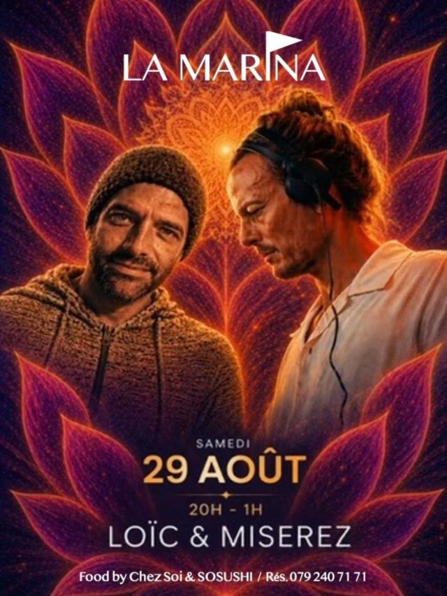 🎚Samedi 29 Août, jusqu'à 1h du matin, vous retrouverez Miserez, qui viendra poser son flow en b2b avec Loïc [@loicamstutz ] 🎧

🪩 Certains d'entre vous ont déjà rencontré ce duo la saison dernière, d'autres ont découvert @fredmiserez cet été à La Marina, et il vous a tous fait danser sur la Main Stage de la Soirée Blanche lors d'un SUN-SET incroyable 🌅🎶

🎛 Laissez-vous transcender par 5h de sons organics et originaux simplement irrésistibles ✨️