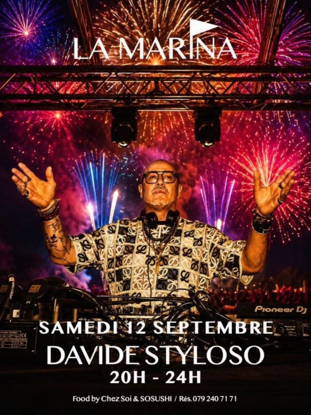 CLOSING J -8 • avant dernier SAMEDI pour venir faire la fête à LA MARINA avant de fermer l'Été !
Samedi 12 Sept. Dj @davidestyloso revient vous faire danser sur ses remixes revivals qui vont faire ressurgir vos meilleurs souvenirs ! 
On commence les aurevoirs ? Le staff vous attend pour profiter ensemble de ces dernières soirées 🤗